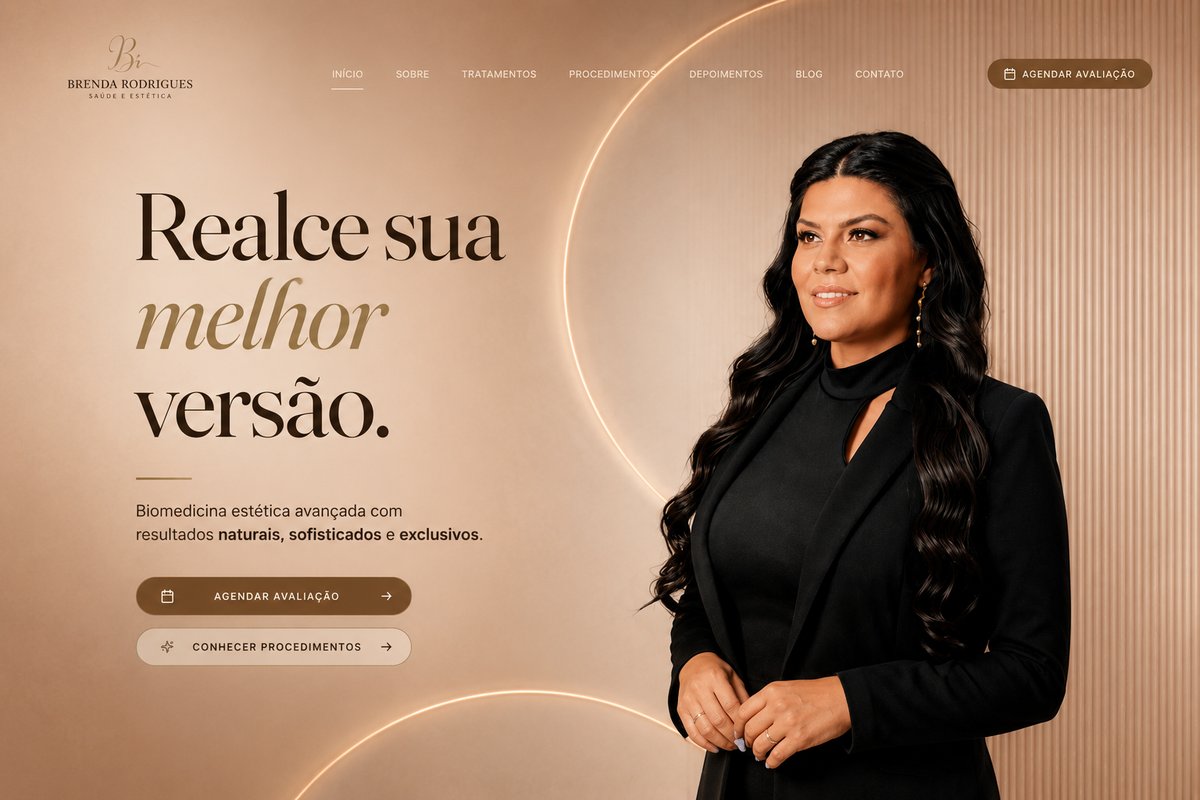 Site da Dra. Brenda Rodrigues, Biomedicina Estética