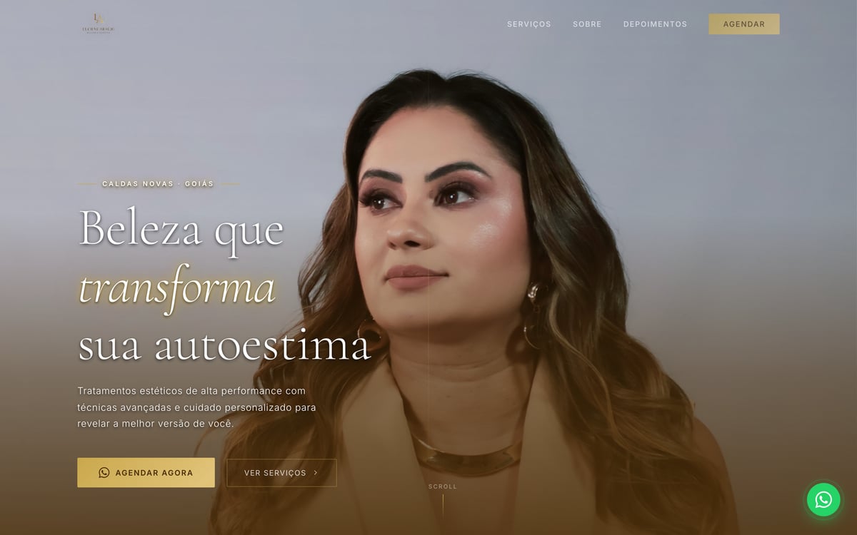 Site da Dra. Luciene Araújo, Estética